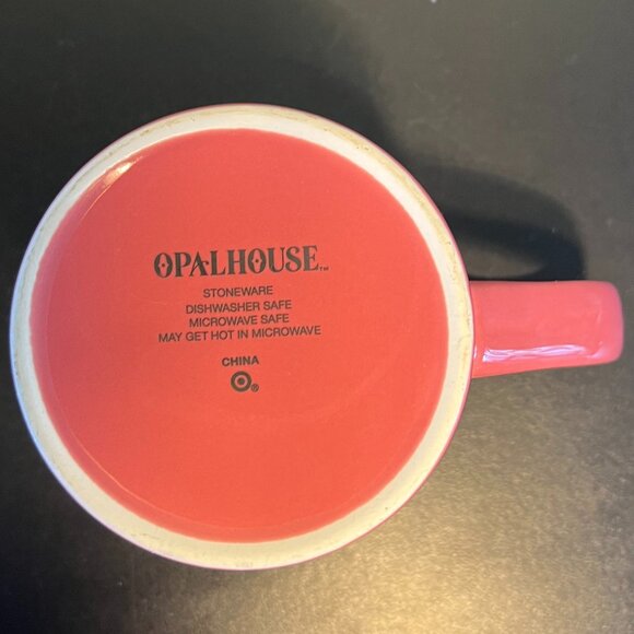 OPALHOUSE Letter J  Initial Monogram Pink & Metallic Gold Ceramic Mug ~ Ribbed - Picture 10 of 11